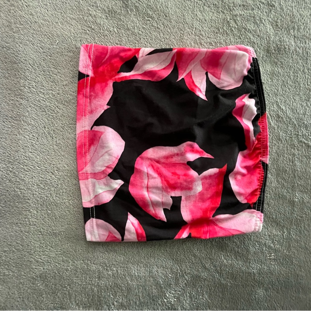 Tube Top Pink Flowers Woman Top